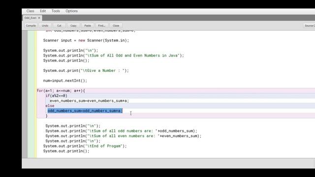 Sum of All Odd and Even Numbers in Java смотреть онлайн