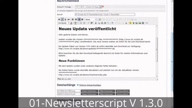 01-Scripts.de - 01-Newsletter V 1.3.0 смотреть онлайн