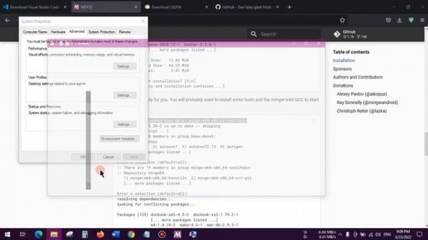 Installing OpenGL in Visual Studio Code