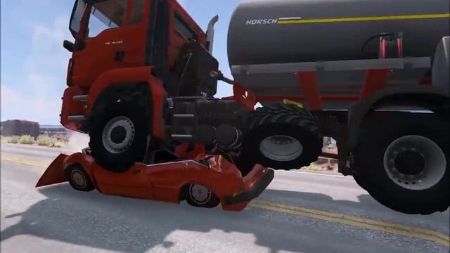 Top crashes BeamNG #6. Full throttle. смотреть онлайн