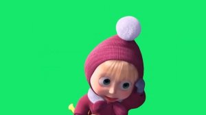 Маша на зеленом фоне