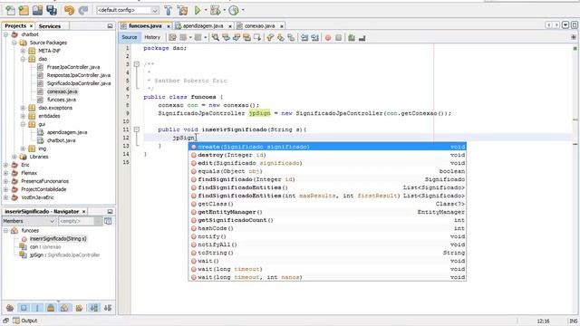 COMO CRIAR CHATBOT EM JAVA e MYSQL AULA 9 metodo de inserir significado смотреть онлайн