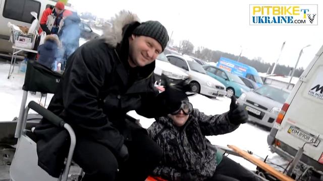 Питбайк Украина ICE speedway Sumy 09 02 2014 PitbikeUkraine смотреть онлайн