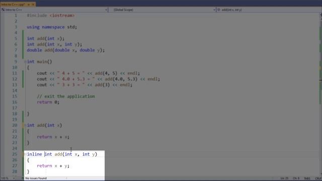 Creating Inline Functions in C++ смотреть онлайн