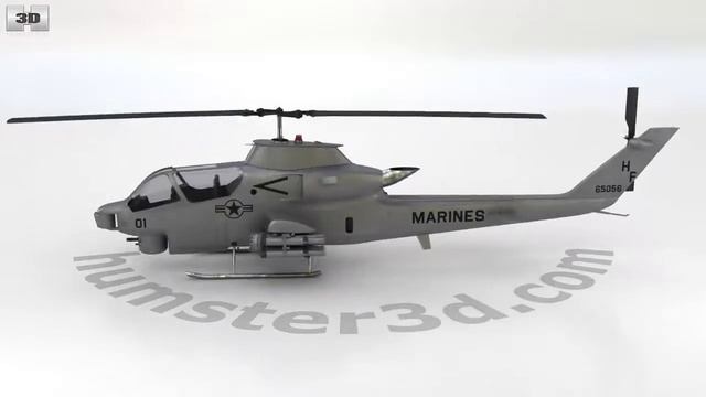 Bell AH-1 Cobra 3D model by Humster3D.com смотреть онлайн