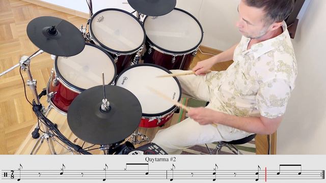 Qaytarma (Хайтарма) Rhythm On Drumset 7/8 #1–4