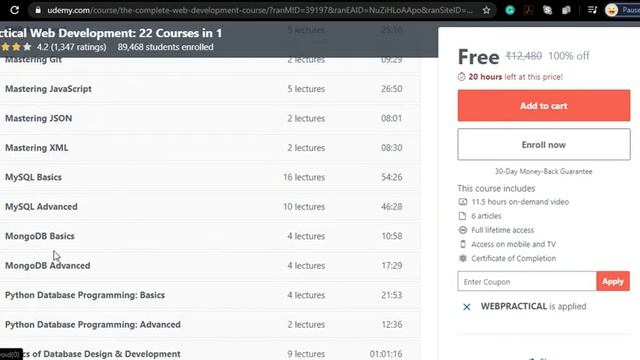 FREE Web Development online course with Certificate | Udemy | 2020 смотреть онлайн