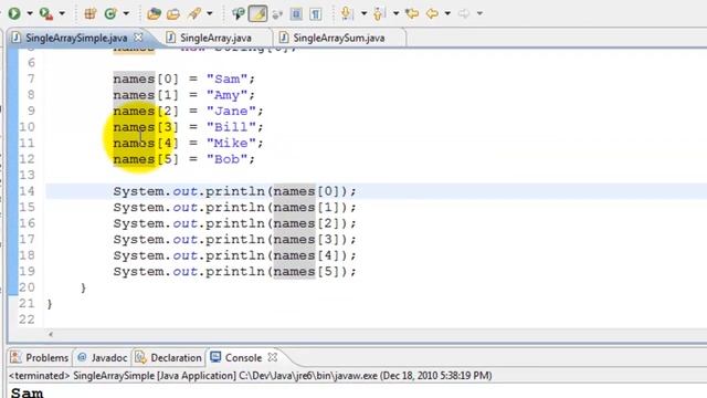 Java Tutorial - Arrays смотреть онлайн