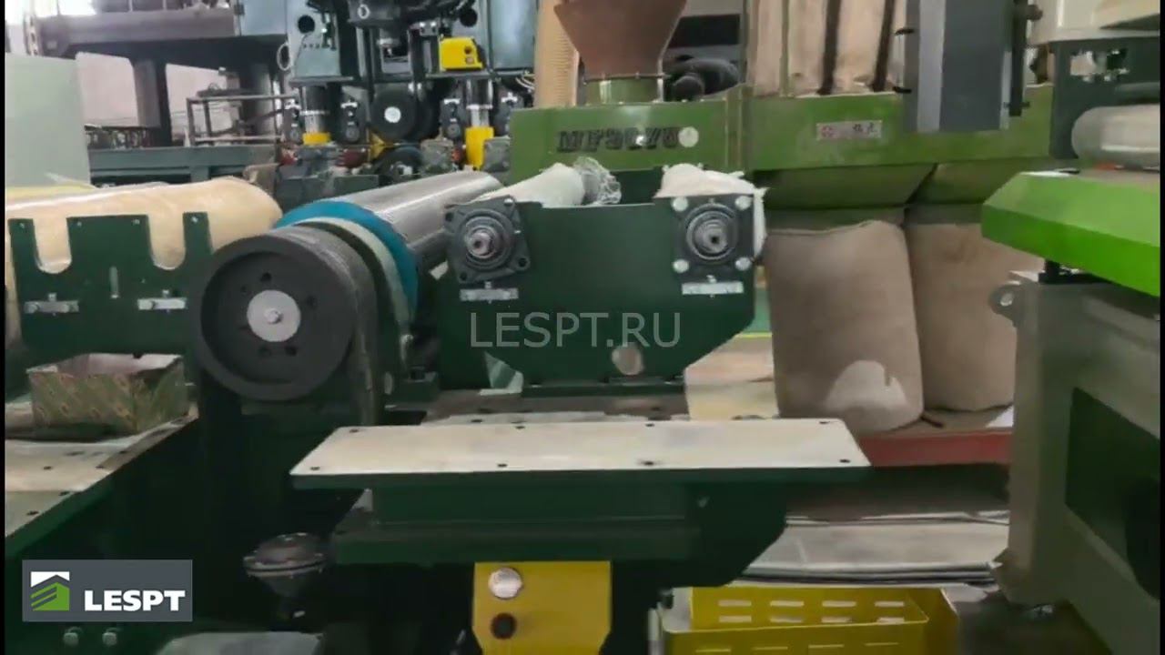Тестовый запуск линии шлифования фанеры