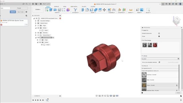 Fusion 360 Appearance Knurled and Color Matching смотреть онлайн