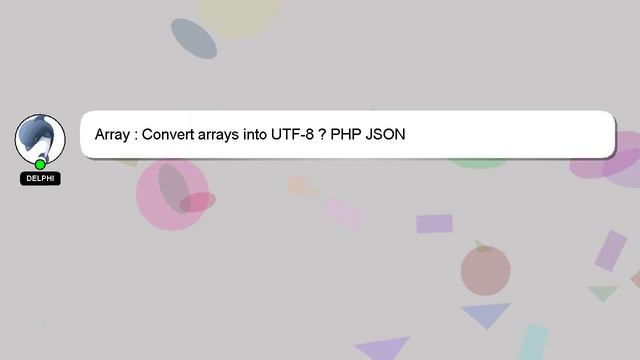 Array : Convert arrays into UTF-8 ? PHP JSON смотреть онлайн