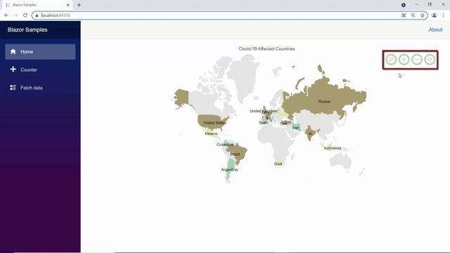 Zooming and Panning in the Blazor Maps Control смотреть онлайн