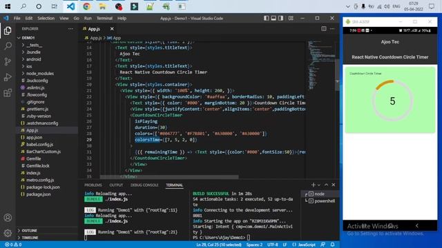 Countdown Circle timer in react-native? || in Hindi смотреть онлайн