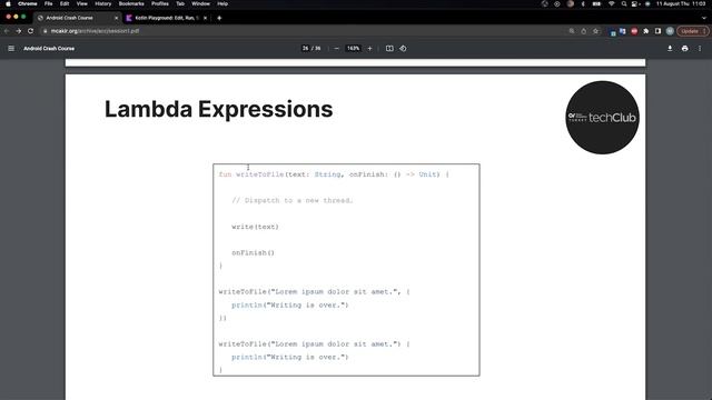 Android Crash Course - 4 | Kotlin Lambda смотреть онлайн