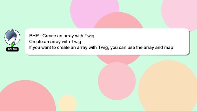 PHP : Create an array with Twig смотреть онлайн