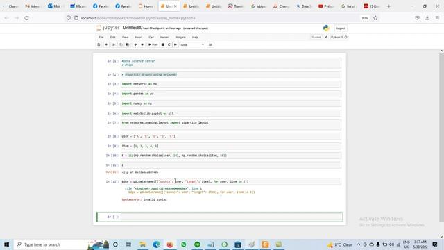 Lect 07: Bipartite Graphs with Networkx ||Bipartite Graphs using Python смотреть онлайн