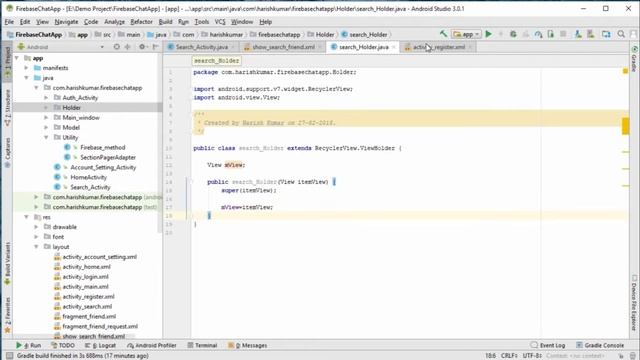 Search Friends From whole List Part (1/2) #28 Android Firebase Chat App in Hindi/Urdu смотреть онлайн