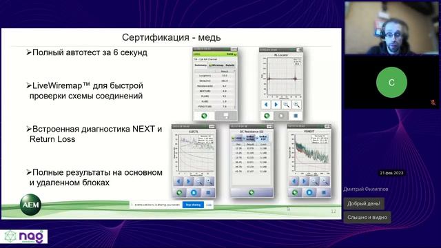 Сертифицирующие кабельные тестеры AEM TestPro CV100 смотреть онлайн