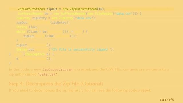 How to Zip a CSV File in Java смотреть онлайн
