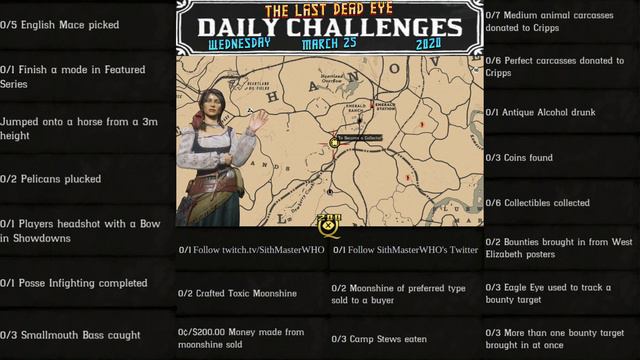 Daily Challenges Madam Nazar English Mace Pelican Smallmouth Bass Locations RDR2 Red Dead Online смотреть онлайн