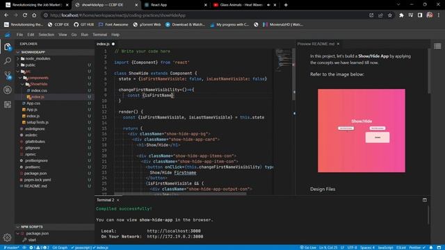 Show/Hide App Coding Pratice 5 || ReactJS Frontend || #nxtwave || #ccbp смотреть онлайн