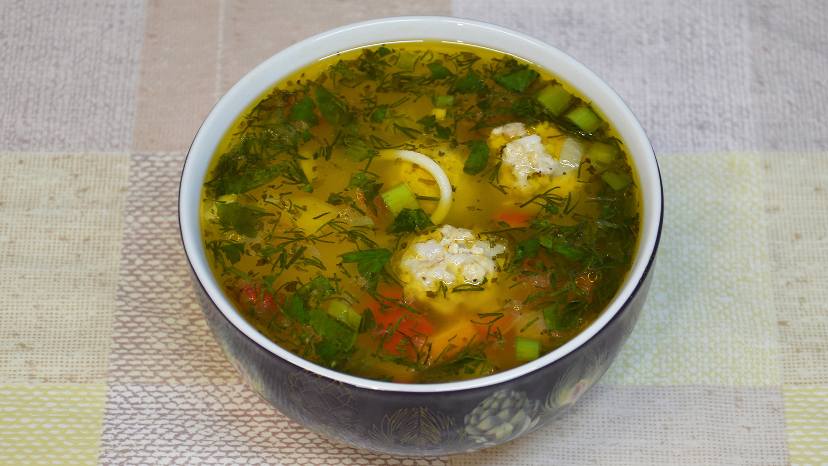 Суп с фрикадельками и овощами вкусный сытный такой супчик хоть каждый день.