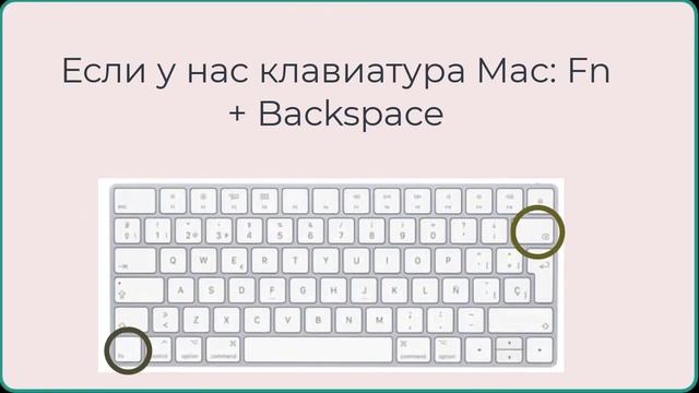 Удалить ключ на Mac