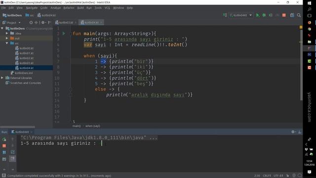 Kotlin - 04 - WHEN şart yapısı смотреть онлайн