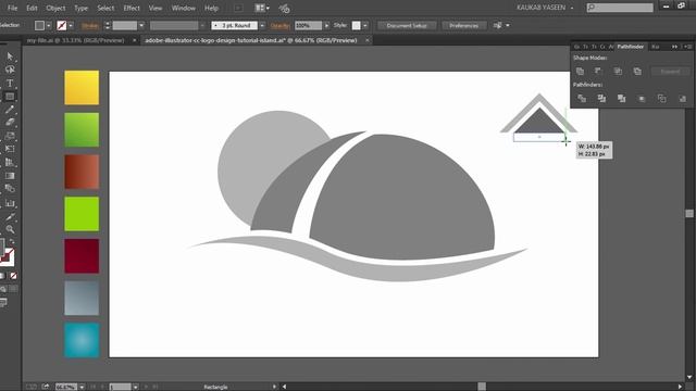 Adobe Illustrator CC | Logo Design Tutorial (Island) смотреть онлайн