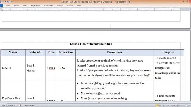 LESSON PLAN EFC Book Four Chapter: 9 Unit 2: Danny’s Wedding смотреть онлайн