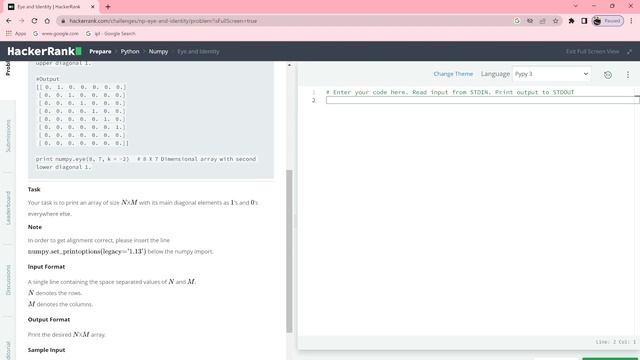 Eye And Identity in Hindi || NumPy || HackerRank || Python Programming || Rajnish Chaurasia смотреть онлайн