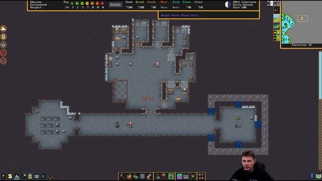 Part 06 - Digging the Well - Waterfall fortress - Dwarf Fortress смотреть онлайн