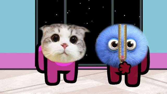 Happy Cat And CREWMATES. All Stories Cat Version Part1 | Pushcats