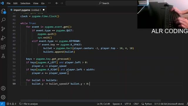 (LIVE) Coding a Space Invaders game in Python смотреть онлайн
