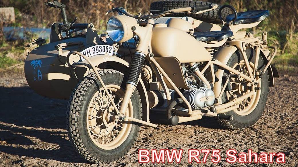 Динамический показ немецкого военного мотоцикла BMW R75 Sahara смотреть онлайн
