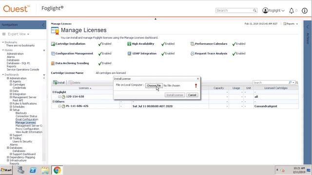 Installing a new MySQL license and cartridge into Foglight смотреть онлайн
