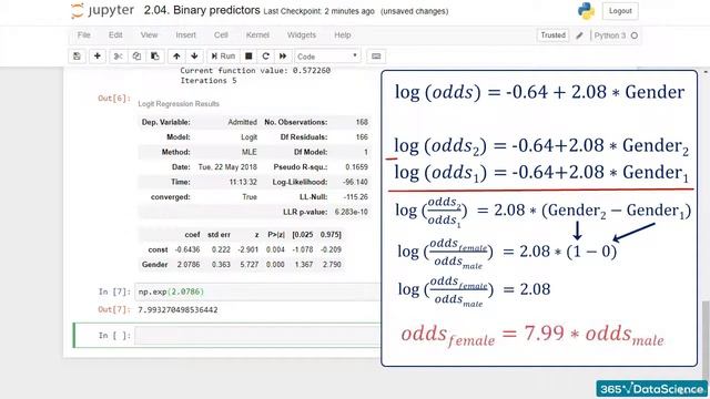 Part 30 Binary Predictors in a Logistic Regression смотреть онлайн