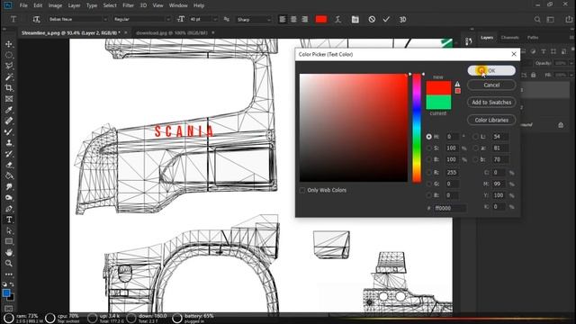 Creating paint job for EURO TRUCK SIMULATOR 2 смотреть онлайн