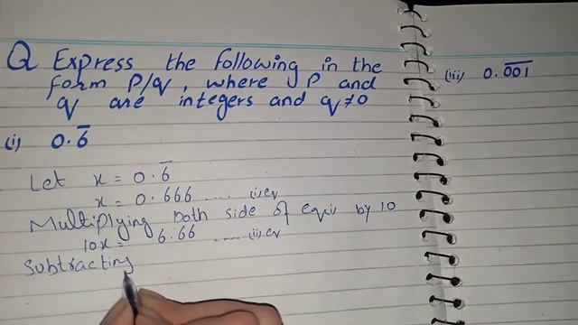 Express the Following in the Form p/q where p and q are Integers and q is not equal to 0 (0.6 bar) смотреть онлайн