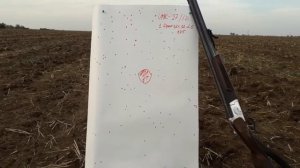 Отстрел патронов 12 кал с навеской 32 и 28 гр дроби из ружья ИЖ-27 Е , стволы 660 мм, цилиндры.