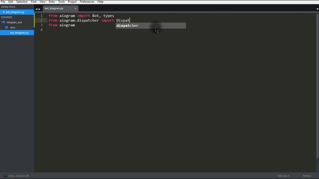Telegram бот на python aiogram #1 разработка бота с нуля.mp4 смотреть онлайн
