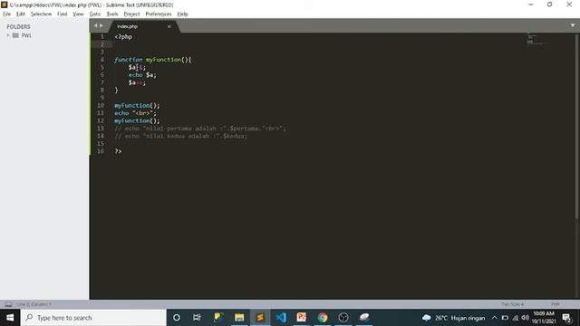 VARIABEL (GLOBAL, LOCAL, STATIC) serta FUNCTION DI PHP смотреть онлайн