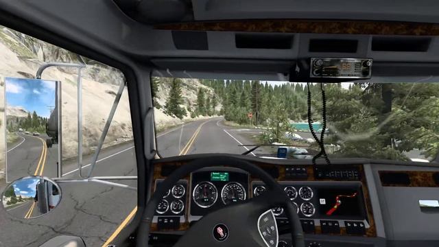 American Truck Simulator - Kenworth T800 logs delivery from Bralorne (BC) to Salmon Arm (BC) смотреть онлайн