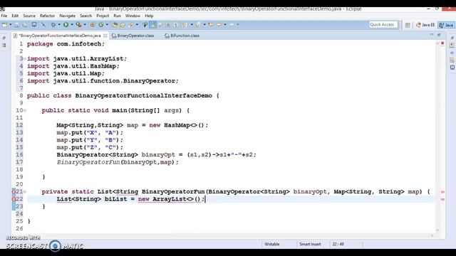 BinaryOperator Functional Interface in JAVA 8 | Writing Lambda Expression смотреть онлайн