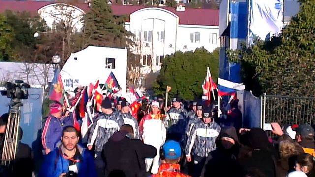 Прибытие олимпийского огня в Лазаревское 2014 смотреть онлайн