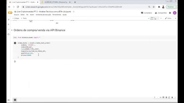 Como enviar ordens pela Binance usando o PYTHON? смотреть онлайн