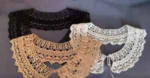 Вязание крючком. Красивый воротничок в стиле бохо, воротничок для школьницы