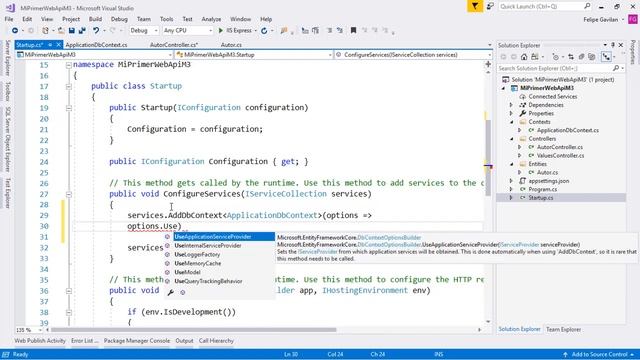 15 - Configurando Entity Framework Core en ASP.NET Core | REST APIs en ASP.NET Core 2.2 смотреть онлайн