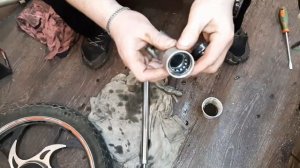 Мопед Альфа ремонт вилки