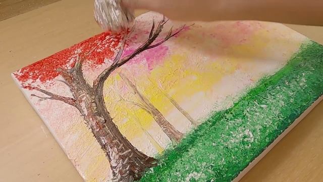 Aluminum painting technique / How to paint a couple sitting on a bench / Easy creative art смотреть онлайн